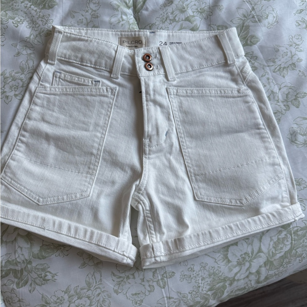 Pilcro Women's Cream Jean Shorts